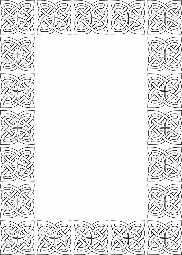 Patrón nudo de borde — vector para corte CNC