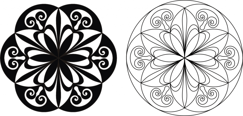 Círculo ornamental — vector para corte CNC