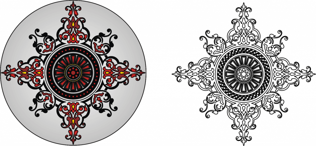 Aureola ornamental — vector para corte CNC