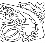 Clasificación de los huesos de  un Spinosaurus. - Vector descarganle para corte CNC y grabado laser gratis | Stanser