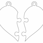 Dije de rompecabezas de corazón - Vector descarganle para corte CNC y grabado laser gratis | Stanser