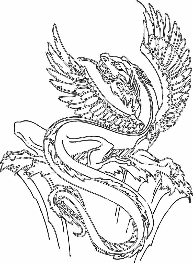 Danger dragón — vector para corte CNC