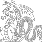 Dragón con flores - Vector descarganle para corte CNC y grabado laser gratis | Stanser