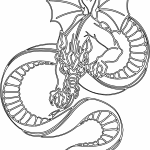 Dragón sobre su cola - Vector descarganle para corte CNC y grabado laser gratis | Stanser