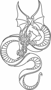 Dragón sobre su cola