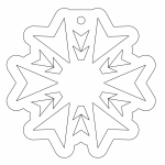 Esfera de copo de nieve 4 - Vector descarganle para corte CNC y grabado laser gratis | Stanser