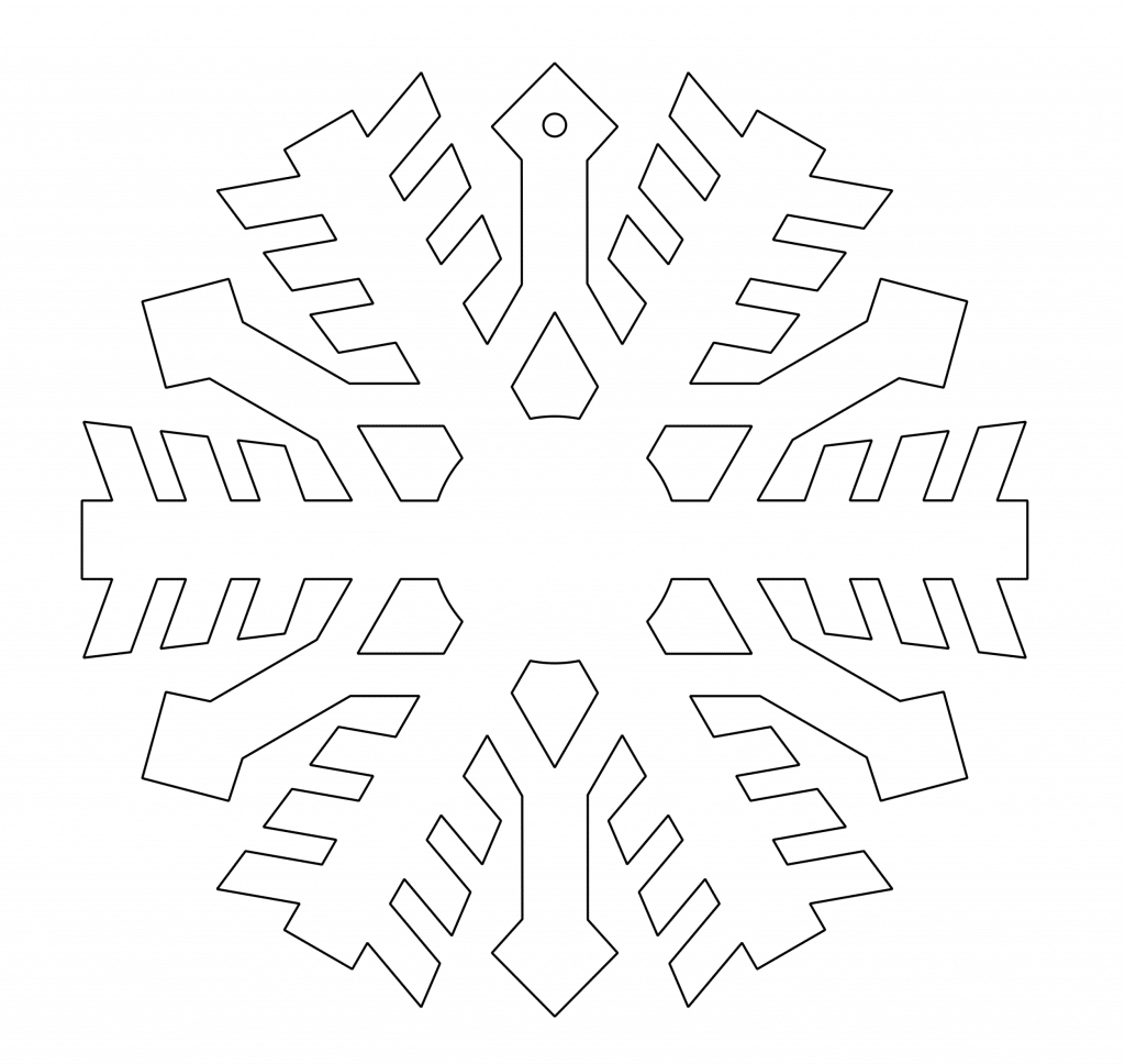 Colgante de copo navideño — vector para corte CNC