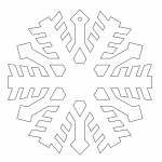 Colgante de copo navideño - Vector descarganle para corte CNC y grabado laser gratis | Stanser