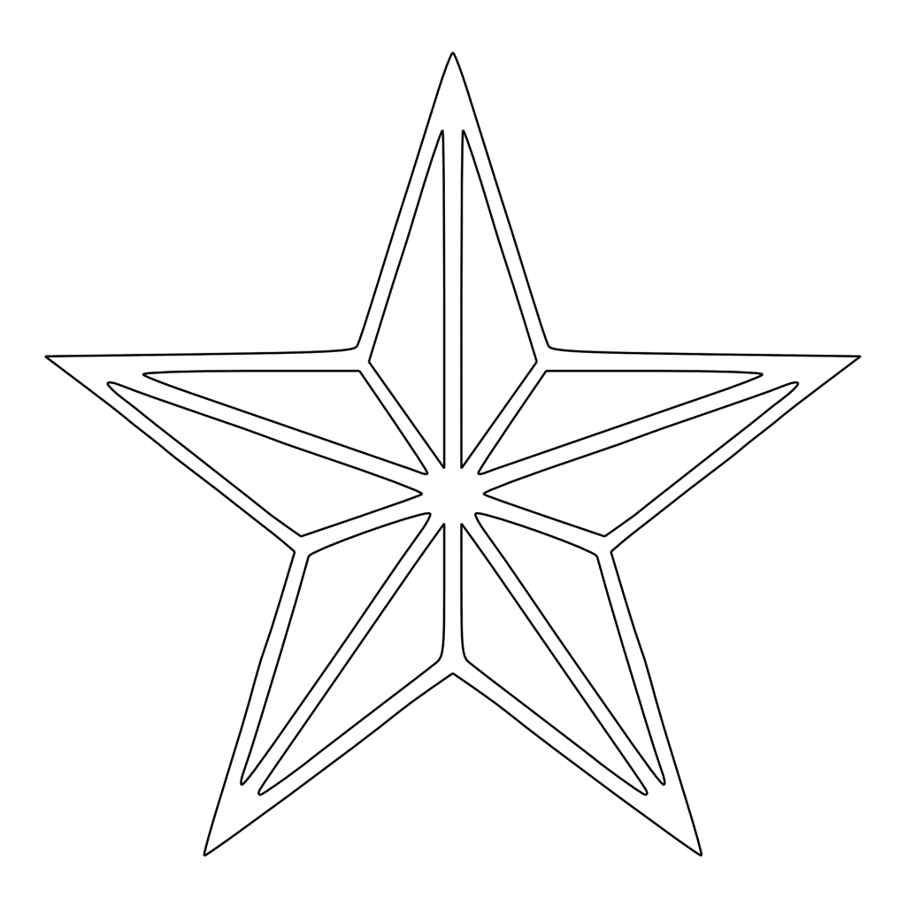 Estrella de Belén — vector para corte CNC