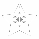 Esfera de estrella con copo - Vector descarganle para corte CNC y grabado laser gratis | Stanser