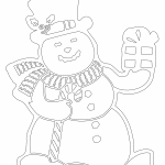 Muñeco de nieve con regalo - Vector descarganle para corte CNC y grabado laser gratis | Stanser