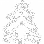 Árbol navideño con estrellas - Vector descarganle para corte CNC y grabado laser gratis | Stanser
