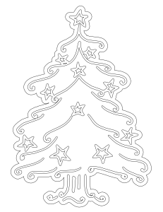 Árbol navideño con estrellas