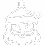 Esfera "Rostro de Santa" - Vector descarganle para corte CNC y grabado laser gratis | Stanser