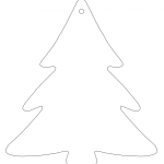 Silueta de piño navideño - Vector descarganle para corte CNC y grabado laser gratis | Stanser