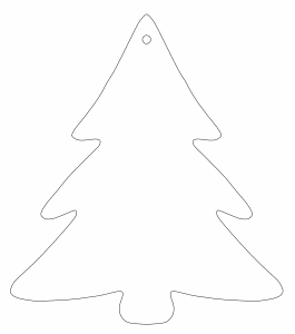 Silueta de piño navideño