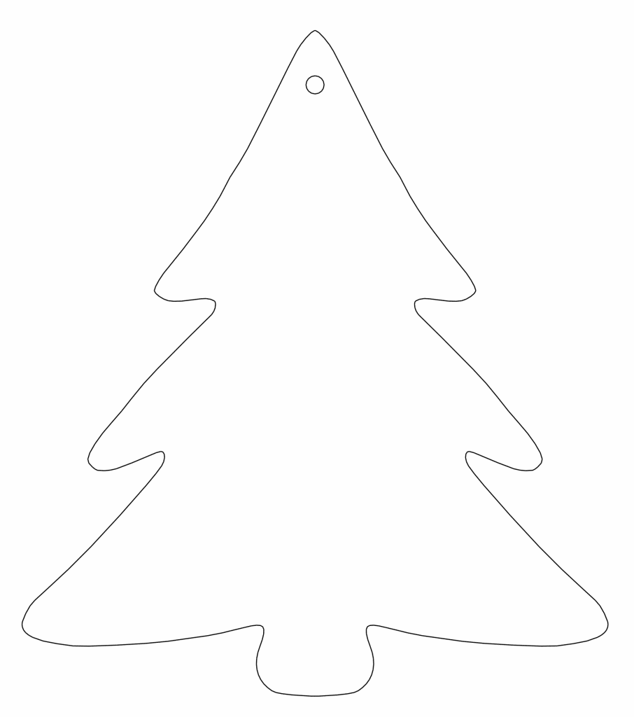 Silueta de piño navideño — vector para corte CNC