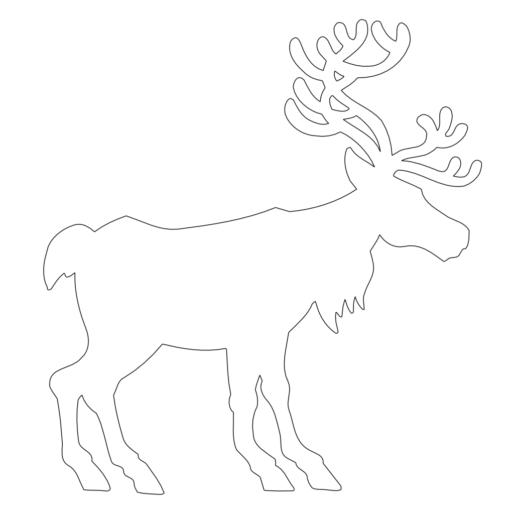 Silueta de alce — vector para corte CNC