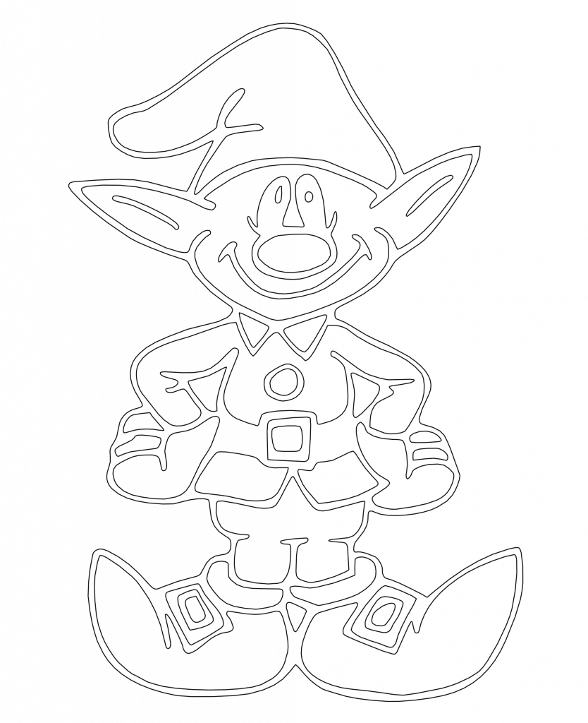 Duende navideño — vector para corte CNC
