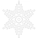 Esfera de copo navideño 3 - Vector descarganle para corte CNC y grabado laser gratis | Stanser