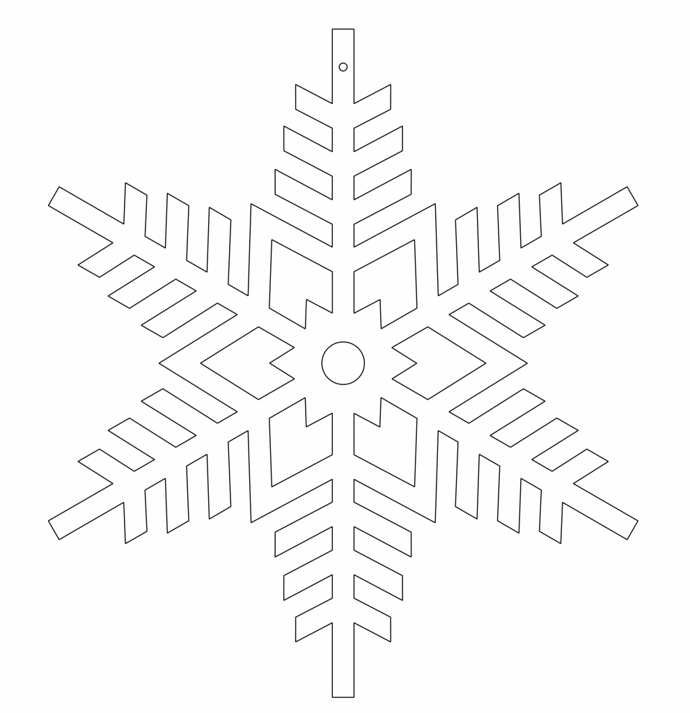 Esfera de copo navideño 3 — vector para corte CNC