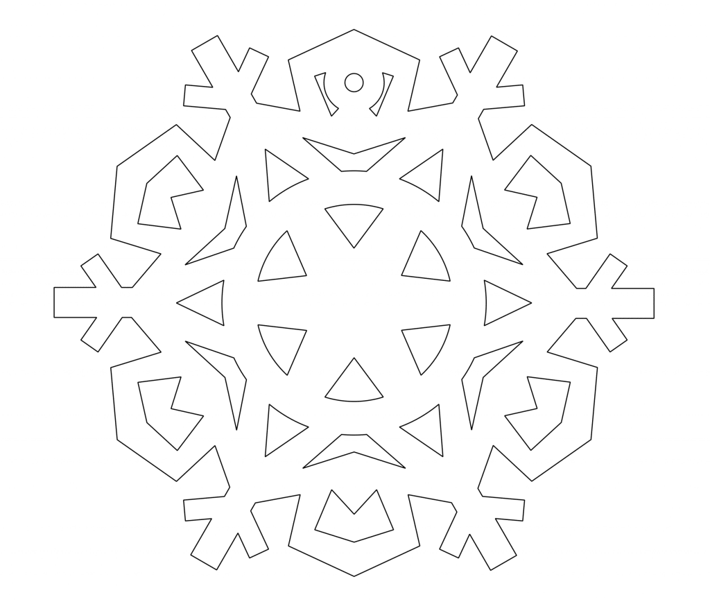 Esfera de copo navideño 2 — vector para corte CNC