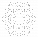 Esfera de copo navideño 2 - Vector descarganle para corte CNC y grabado laser gratis | Stanser