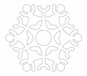 Silueta de copo navideño 2