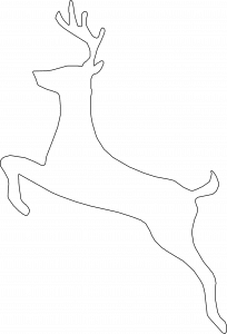 Silueta de perfil de reno