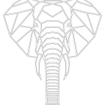 Cabeza de elefante con colmillos - Vector descarganle para corte CNC y grabado laser gratis | Stanser