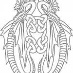 Dragones cola entrelazada - Vector descarganle para corte CNC y grabado laser gratis | Stanser