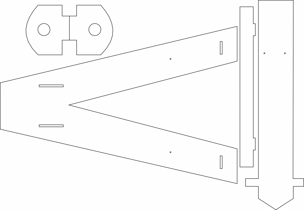 Base tripié — vector para corte CNC