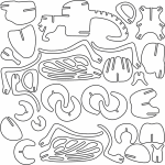 Estructura de dinosaurio - Vector descarganle para corte CNC y grabado laser gratis | Stanser