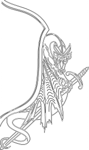 Dragón en espada