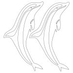 Par de delfines - Vector descarganle para corte CNC y grabado laser gratis | Stanser