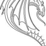 Cabeza de dragón perfil - Vector descarganle para corte CNC y grabado laser gratis | Stanser