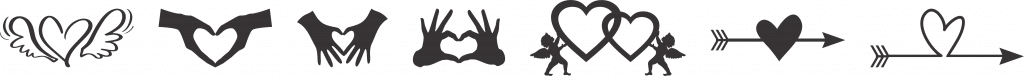 Símbolos de corazones — vector para corte CNC