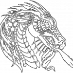 Cabeza de dragón furioso - Vector descarganle para corte CNC y grabado laser gratis | Stanser
