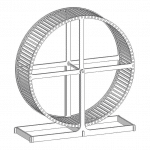 Rueda para hamster - Vector descarganle para corte CNC y grabado laser gratis | Stanser