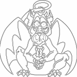 Gárgola pequeña - Vector SVG DXF para CNC Router y Laser CO2 - Descargable gratis | Stanser