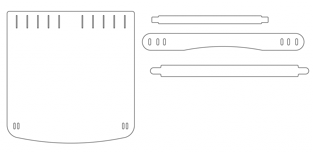 Máscara médica armable — vector para corte CNC