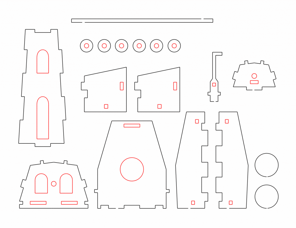 Molino — vector para corte CNC