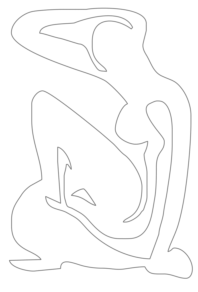 Escultura «Mujer sentada» — vector para corte CNC