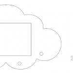 Marco de nube para nuevo bebé - Vector descarganle para corte CNC y grabado laser gratis | Stanser
