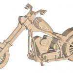 Diseño de moto 2 - Vector descarganle para corte CNC y grabado laser gratis | Stanser