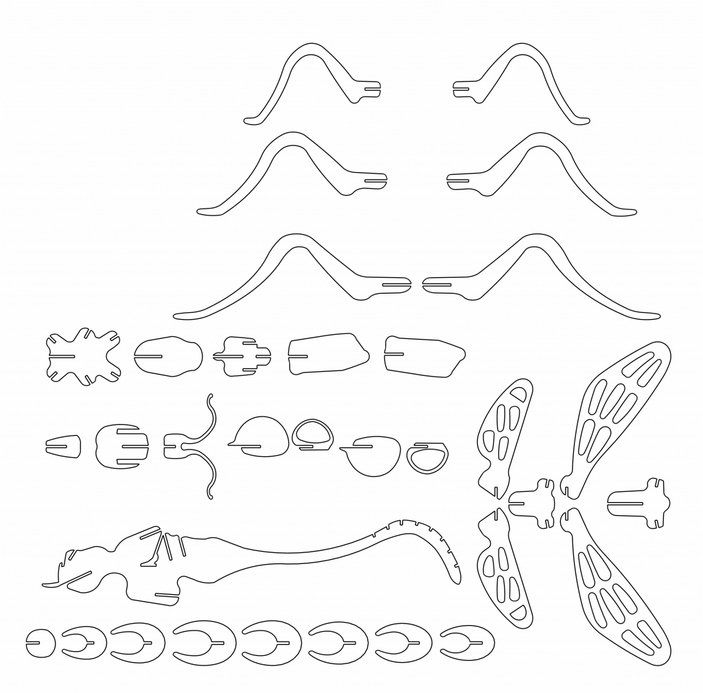 Libélula — vector para corte CNC