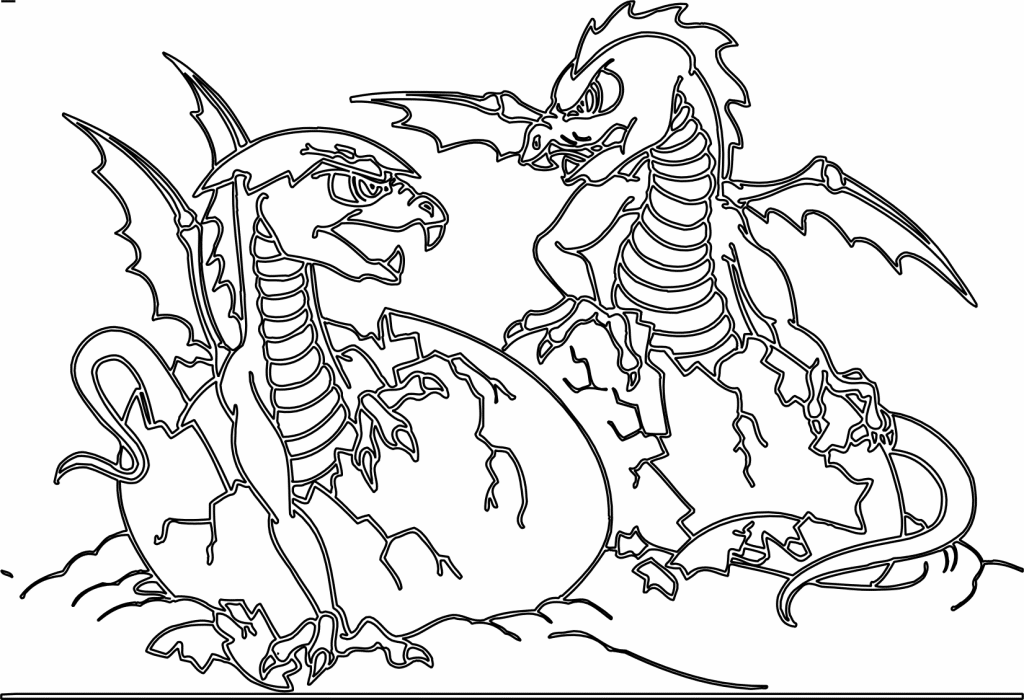 Dragones recién nacidos — vector para corte CNC