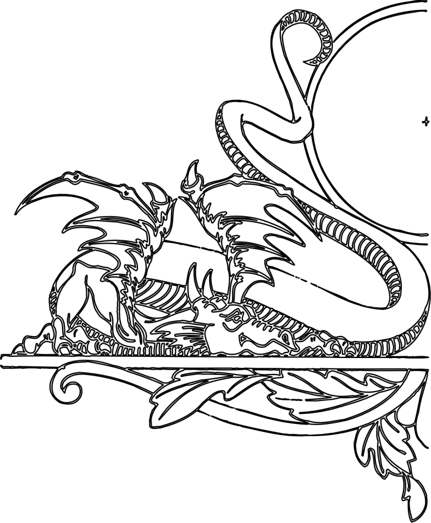 Dragón chino 2 — vector para corte CNC