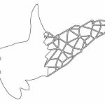 Orca con cola geométrica - Vector descarganle para corte CNC y grabado laser gratis | Stanser