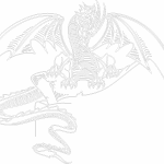 Dragón cuerpo completo 2 - Vector descarganle para corte CNC y grabado laser gratis | Stanser